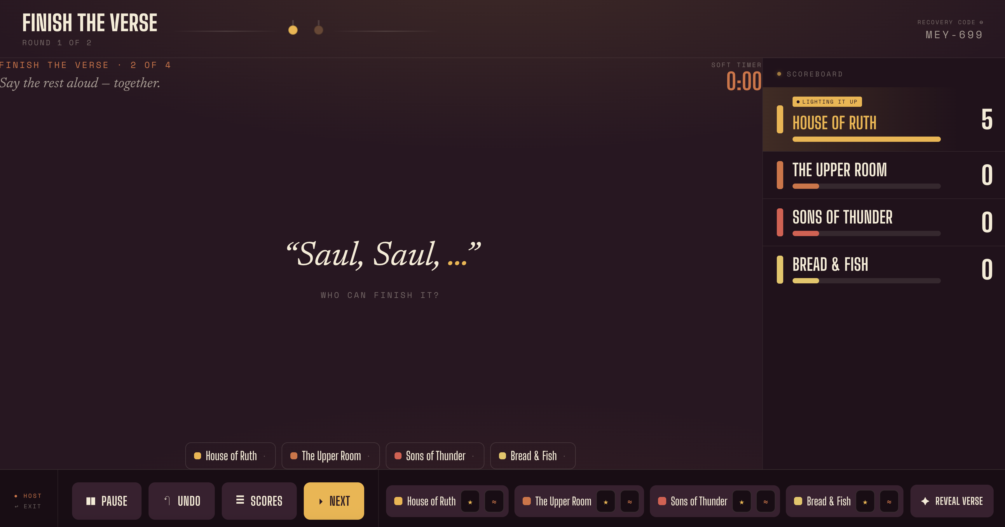 Finish the Verse on screen